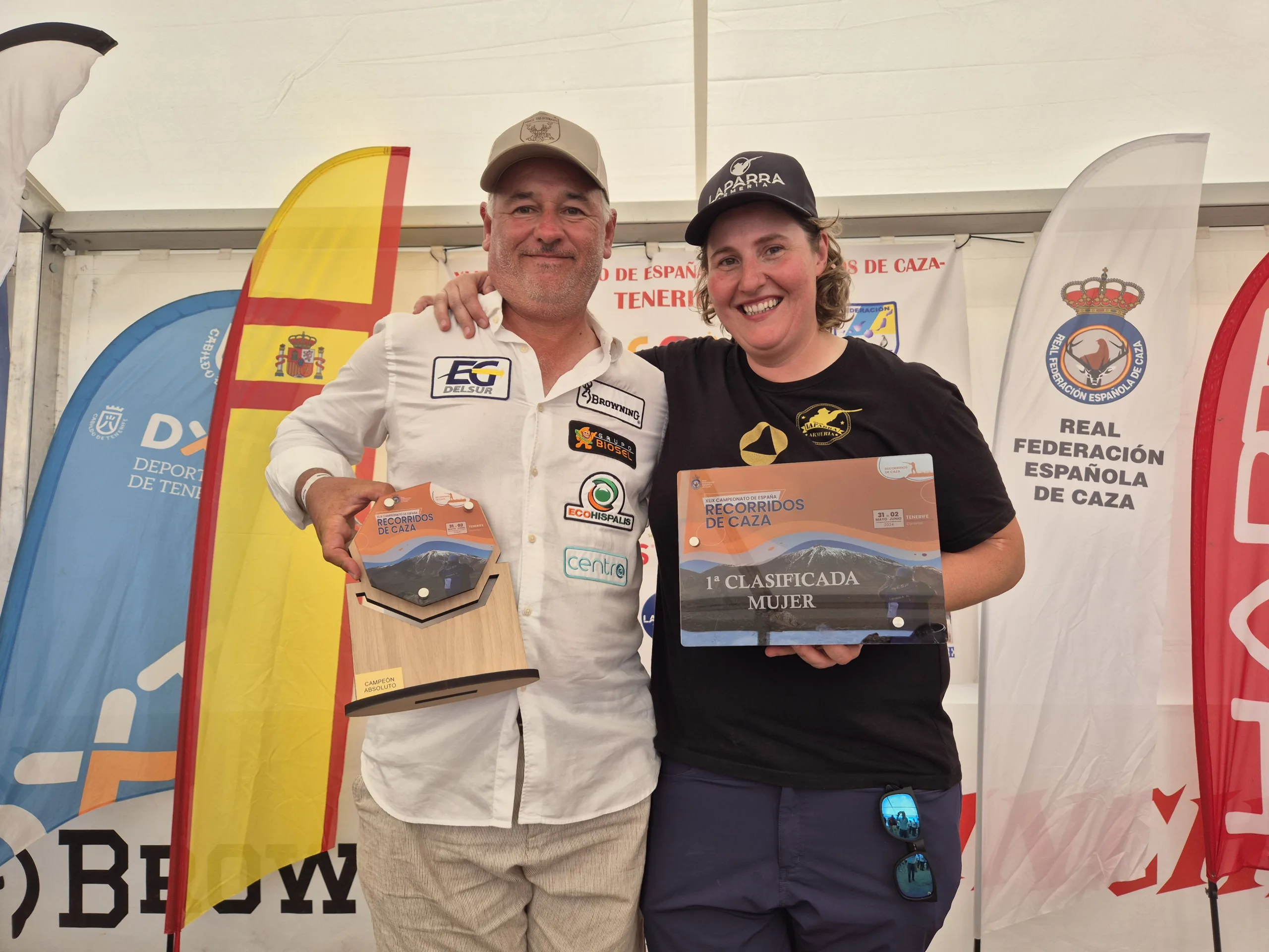 Juan Valero y Beatriz Laparra conquistan Tenerife en el XLIX Campeonato de España de Recorridos de Caza