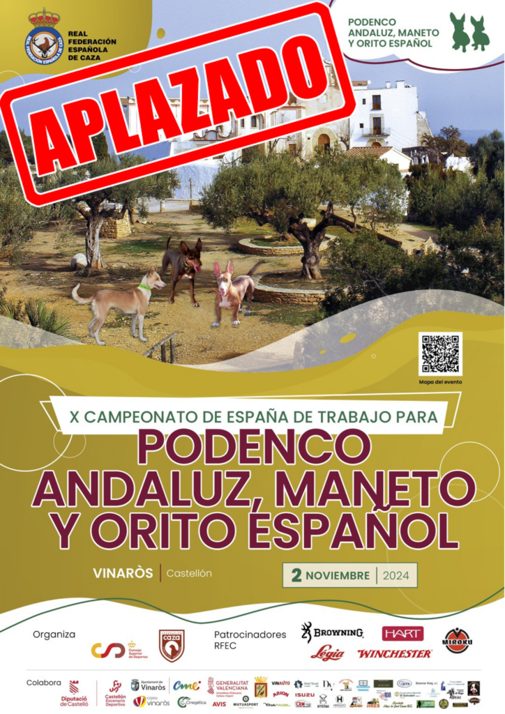 Se aplaza el X Campeonato de España de Podencos