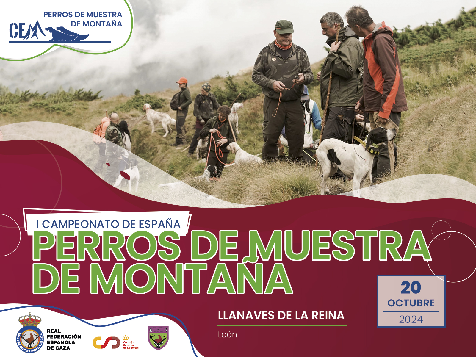 Llánaves de la Reina (León) acoge este domingo el I Campeonato de España de Perros de Muestra de Montaña