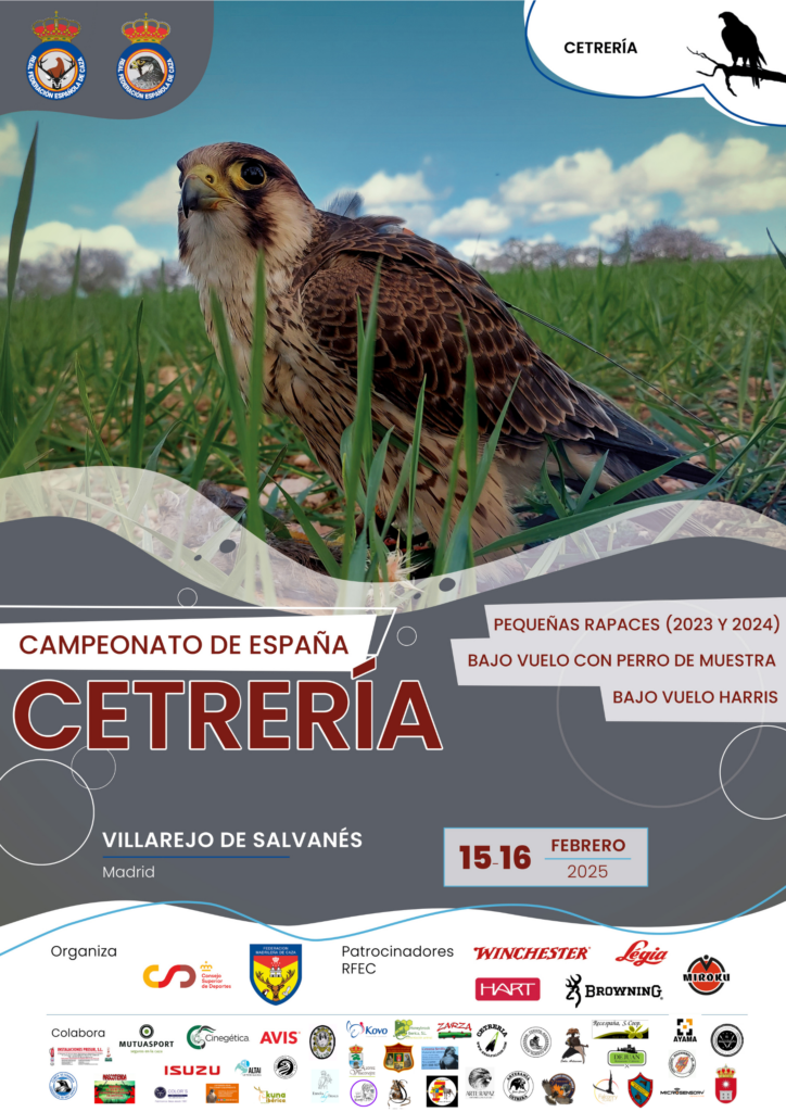 Cartel Campeonato de España de Cetrería (15 y 16 de febrero de 2025)