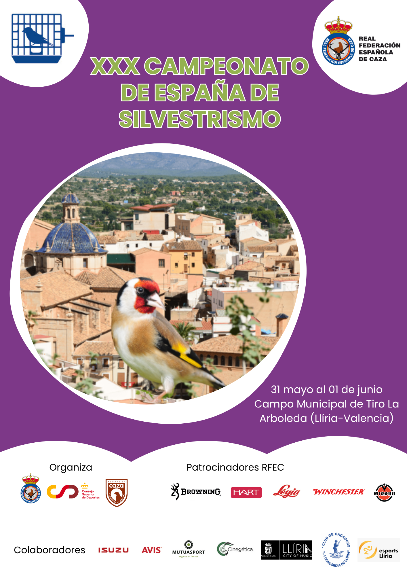 Los mejores pájaros cantores vuelven a medirse en el XXX Campeonato de España de Silvestrismo en Llíria