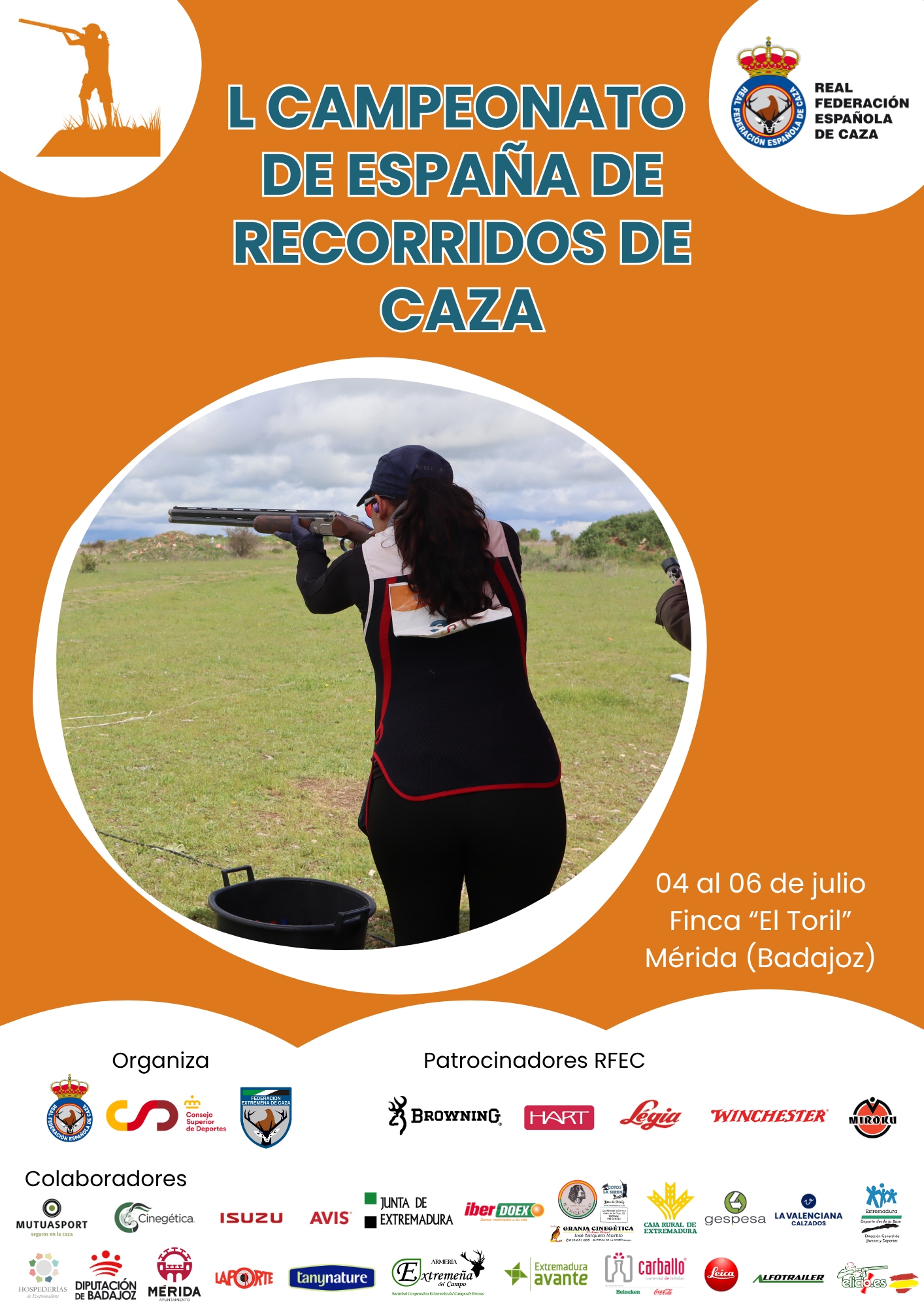 Los mejores tiradores nacionales de Recorridos de Caza se dan cita en Mérida para disputar el Campeonato de España