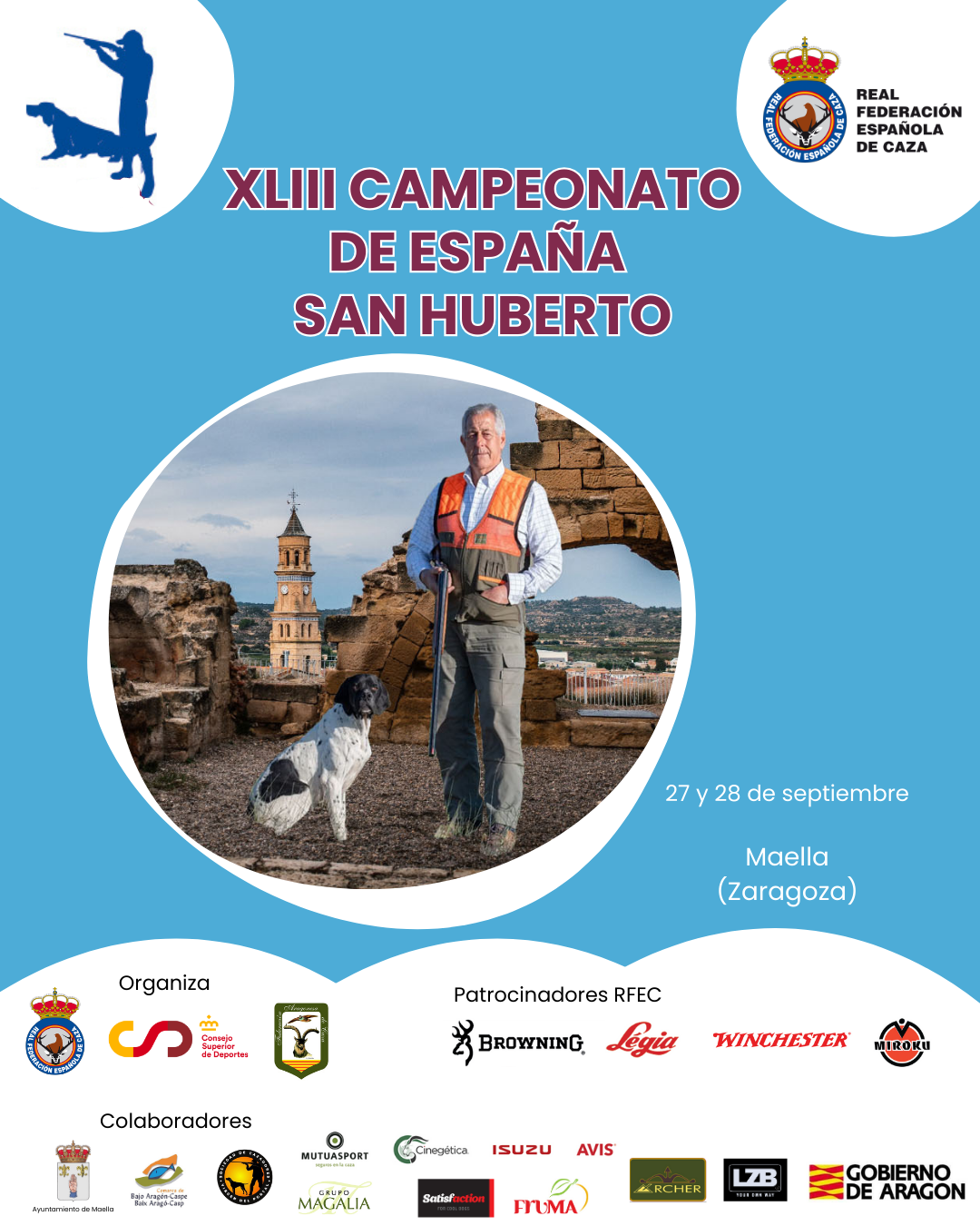Maella coronará a los campeones del XLIII Campeonato de España de San Huberto