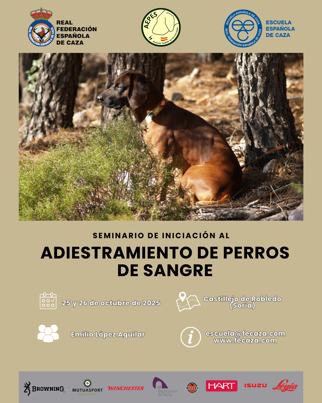 Nuevo curso de Iniciación al Adiestramiento de Perros de Sangre en Castillejo de Robledo