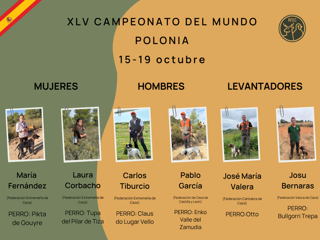 España partirá como una de las favoritas en el Mundial de San Huberto que se celebra en Polonia del 15 al 19 de octubre