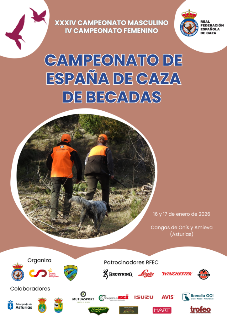 Cartel Campeonato de España de Caza de Becadas 2025