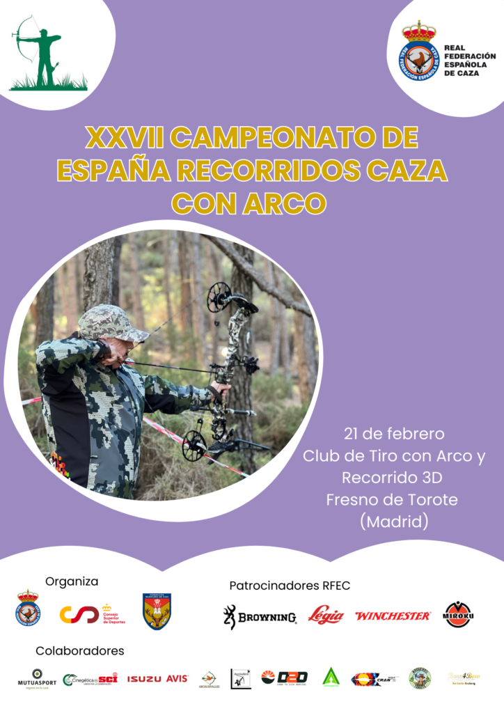 Cartel Campeonato de España de Recorridos de Caza con Arco 2025