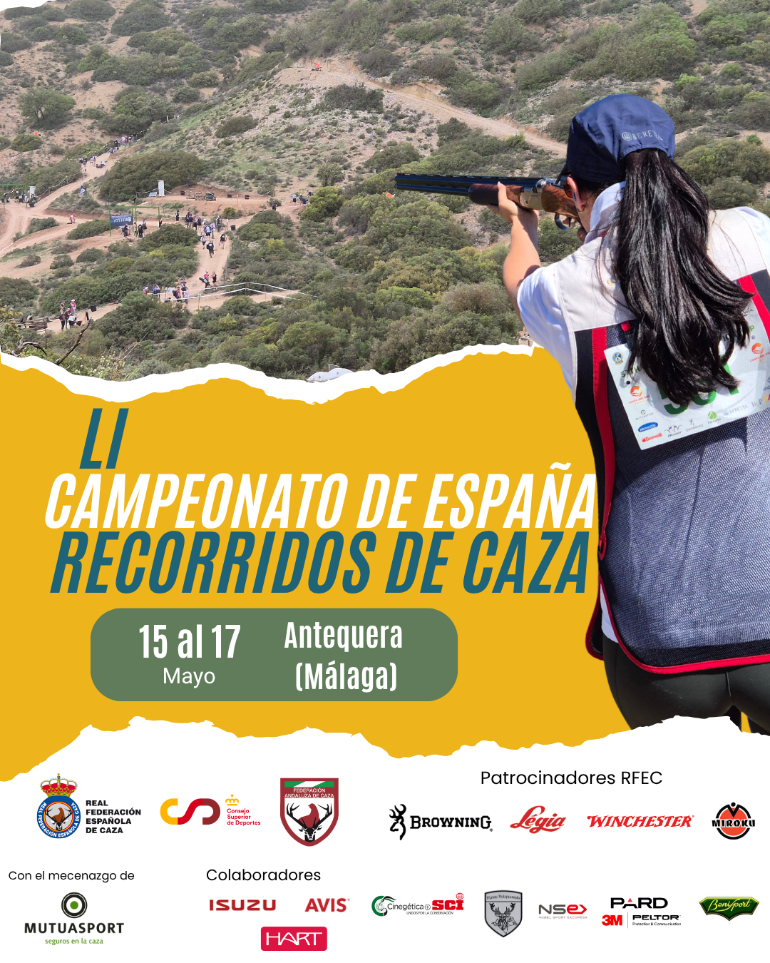 Antequera acoge del 15 al 17 de mayo el LI Campeonato de España de Recorridos de Caza