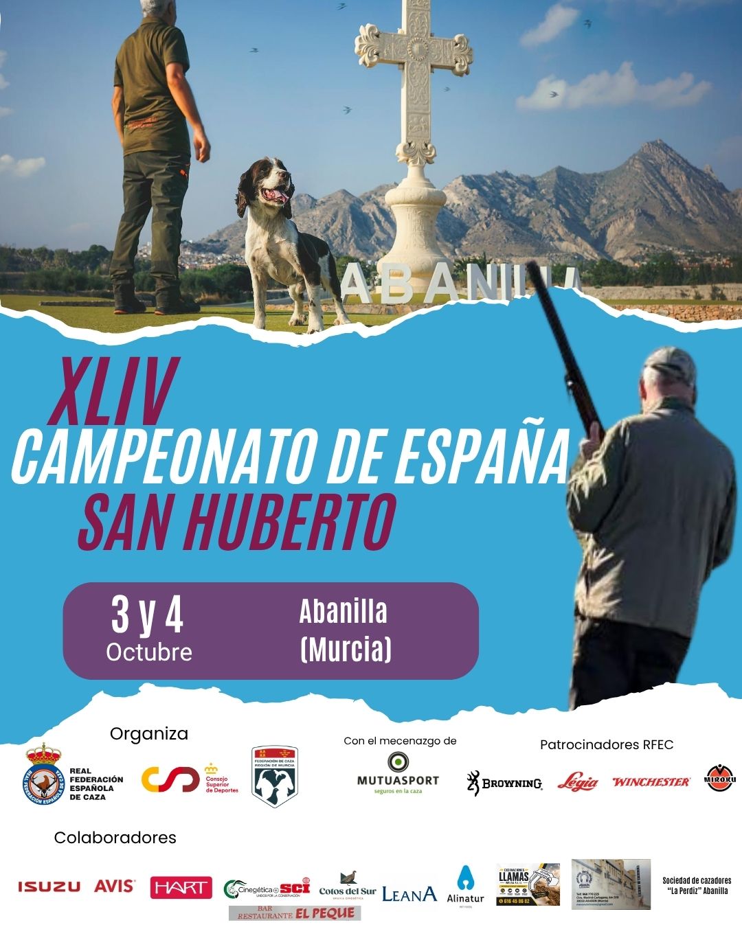 Abanilla reunirá a los mejores especialistas nacionales en el XLIV Campeonato de España de San Huberto