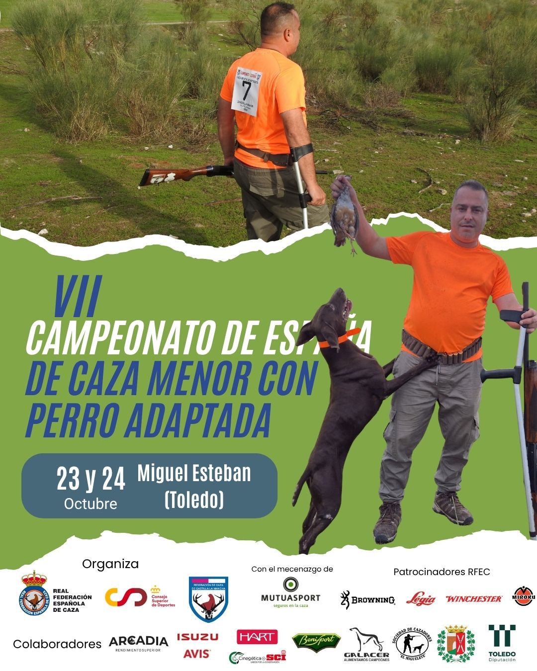 Miguel Esteban acogerá el VII Campeonato de España de Caza Menor con Perro Adaptada