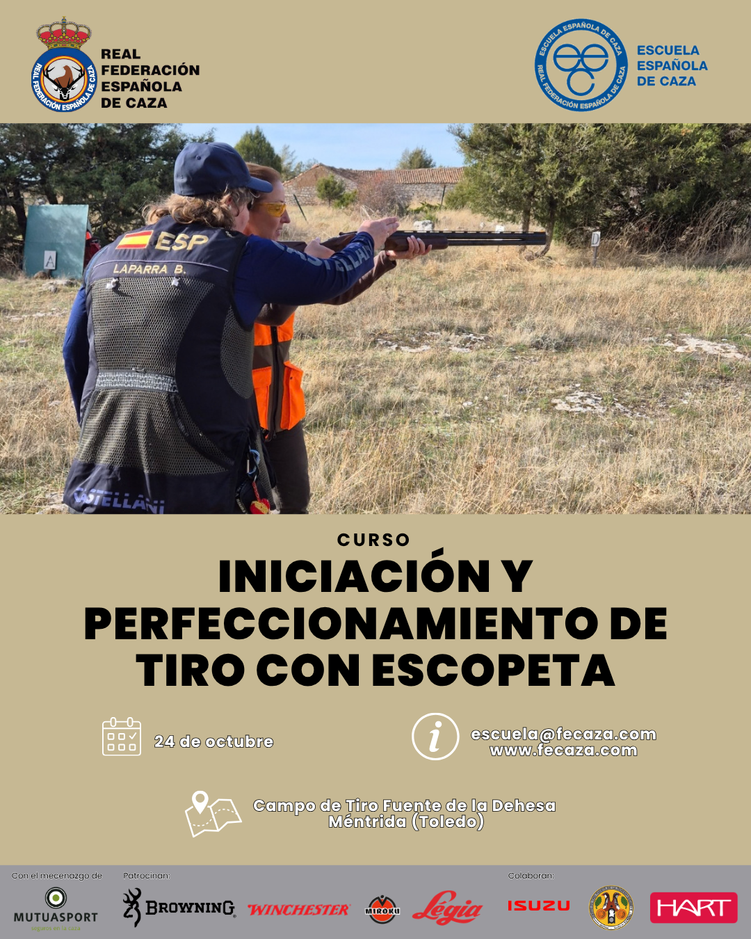 La Escuela Española de Caza organiza en Méntrida un nuevo curso de iniciación y perfeccionamiento de tiro con escopeta